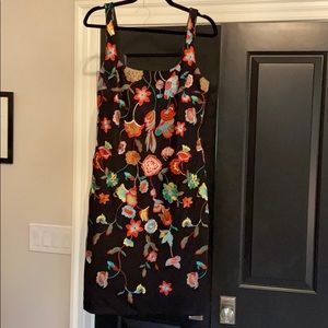 Scoop neck strap Nicole Miller dress